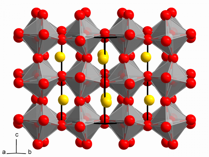 Atomic structure of a mineral perovskite